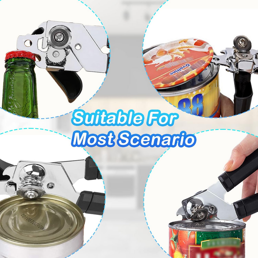 Deschizător de Conserve din Oțel Inoxidabil, Profesional, Sigur și Ușor de Utilizat, Fără Margini Tăioase, FlyWave [4]