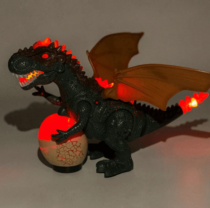 Dinozaur Tyrannosaurus interactiv cu lumini si sunete, Maro, 35x 21 cm [5]
