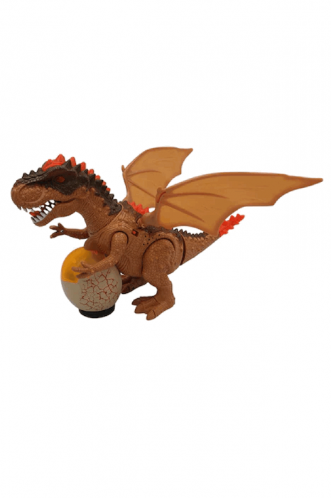 Dinozaur Tyrannosaurus interactiv cu lumini si sunete, Maro, 35x 21 cm [1]