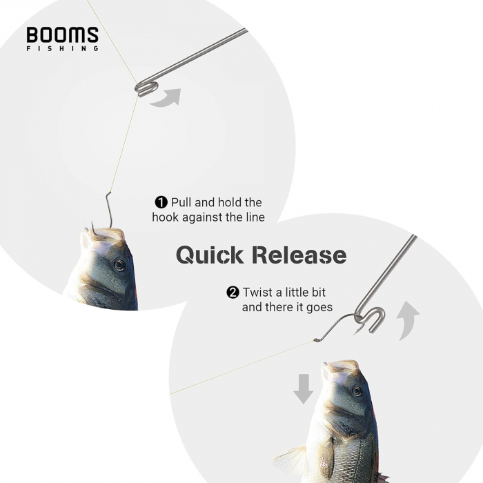 Dispozitiv pentru scoaterea rapida a carligele din gura pestilor, Booms Fishing R08, 25 cm, negru [3]
