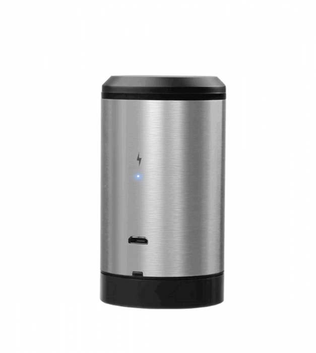 Dop de vin electronic profesional, cu pompă de vid pentru etanșare, reîncărcabil, oțel inoxidabil, EASY Making Life Simple, KVS-27, argintiu [4]