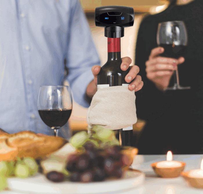 Dop de vin profesional cu pompă de vid electrică, EASY Making Life Simple, KVS-4, negru [4]