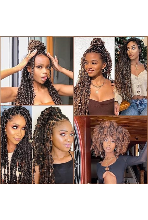 Extensii de Păr Afro Twist 92 cm – 6 Pachete Pre-separate, Culoare satena [5]