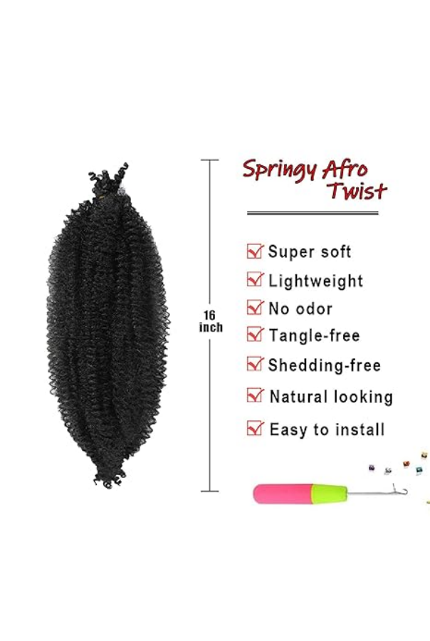 Extensii de Păr Afro Twist 92 cm – 6 Pachete Pre-separate, Culoare satena [2]