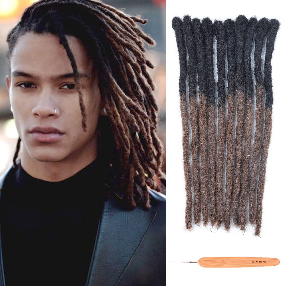 Extensii Dreadlocks 100% Par Natural Uman – 15 Inch, 10 Bucati, Grosime 0.6 cm, Pot fi Vopsite, Decolorate, Ondulate [2]