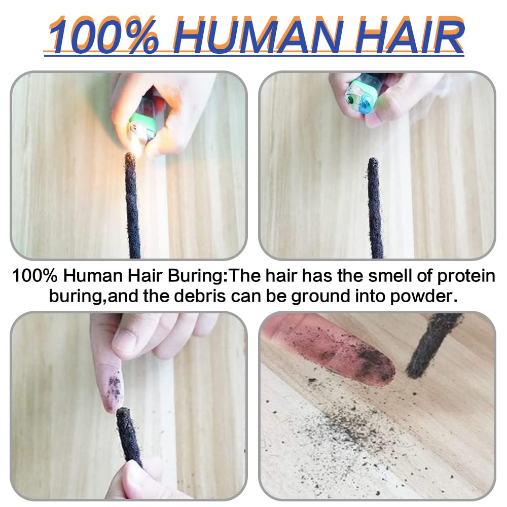 Extensii Dreadlocks 100% Par Natural Uman – 20 cm, 10 Bucati, Grosime 0.6 cm, Pot fi Vopsite, Decolorate, Ondulate [5]