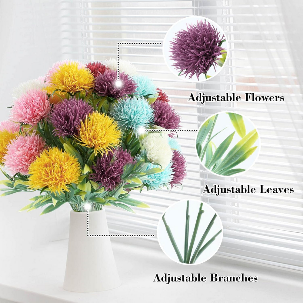 Flori Artificiale de Exterior, Rezistente la UV, Set de 6 Buchete multicolore [4]