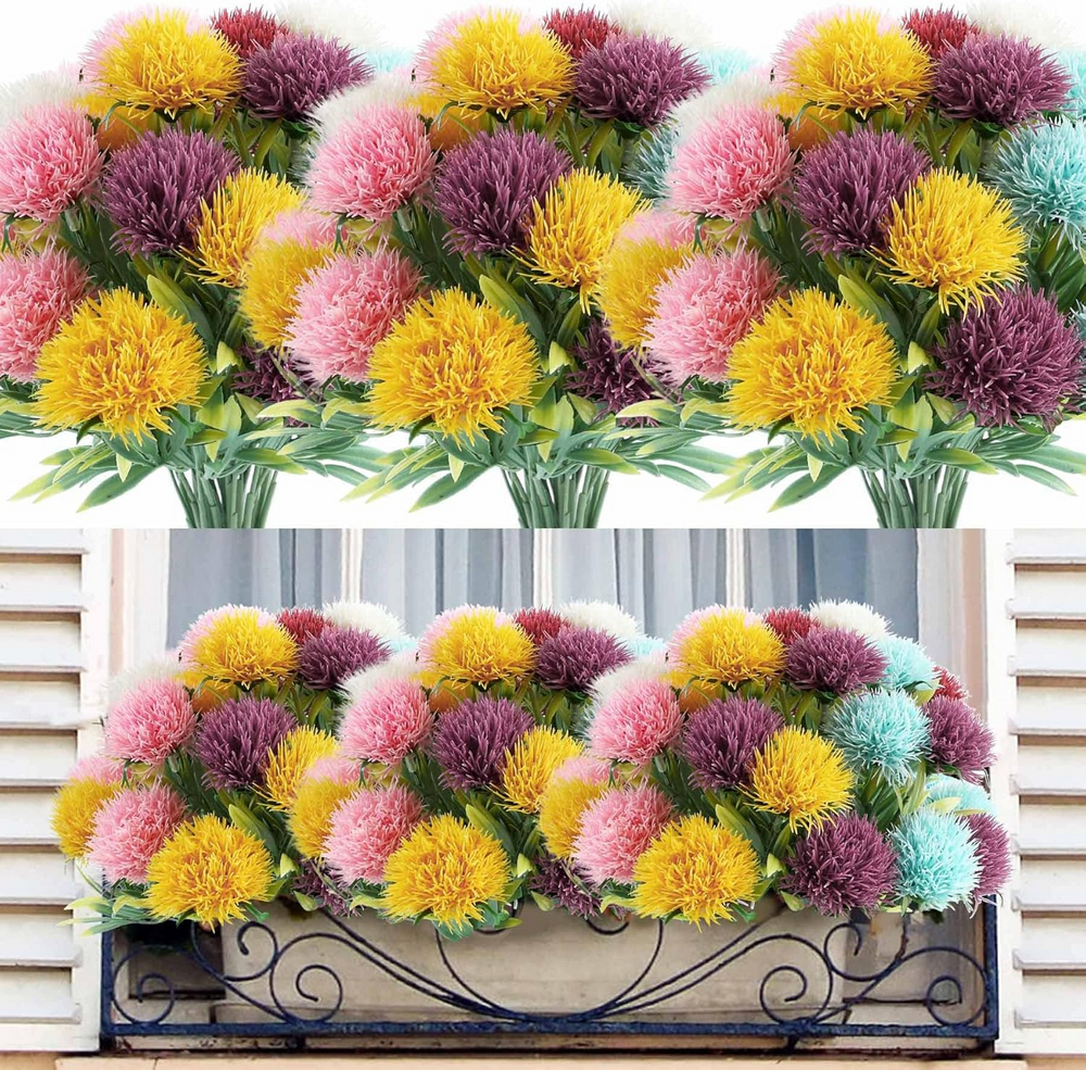 Flori Artificiale de Exterior, Rezistente la UV, Set de 6 Buchete multicolore [1]