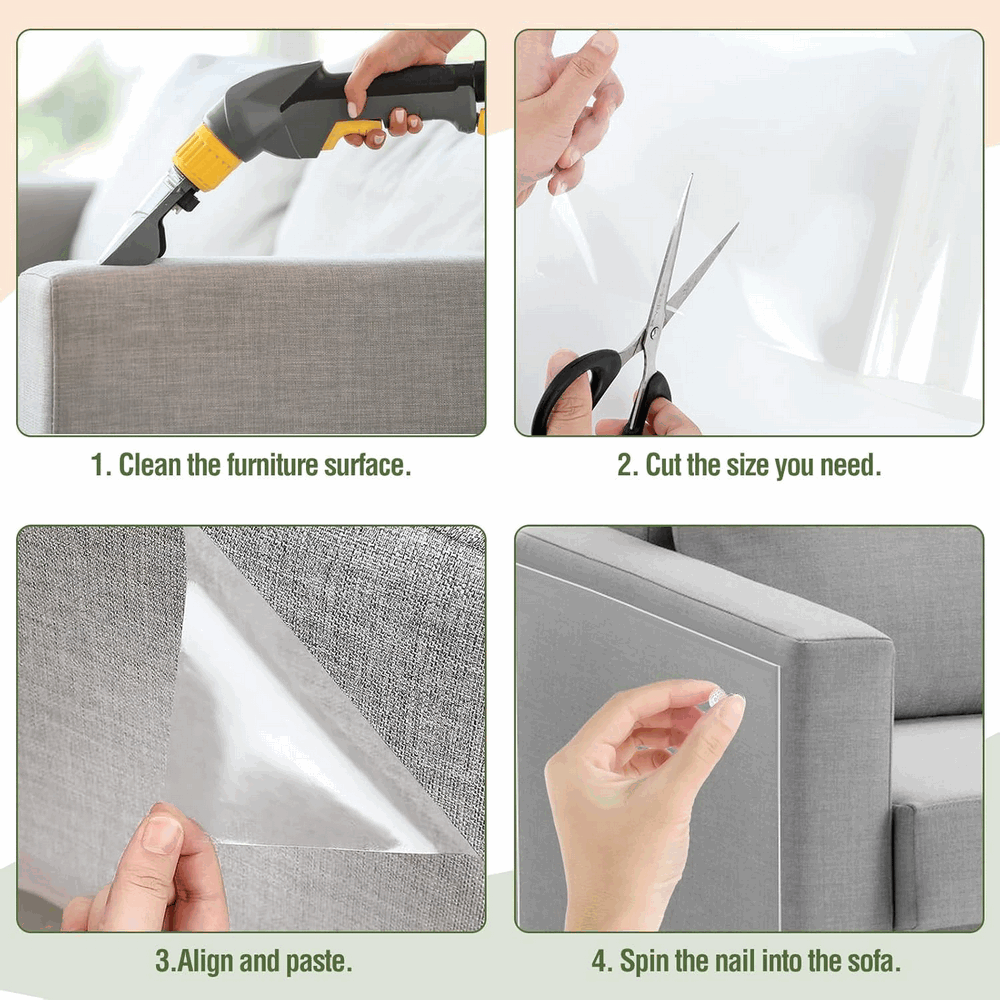 Folie Protectie mobila anti-zgarieturi pentru pisici, transparent, 20x500 cm [5]