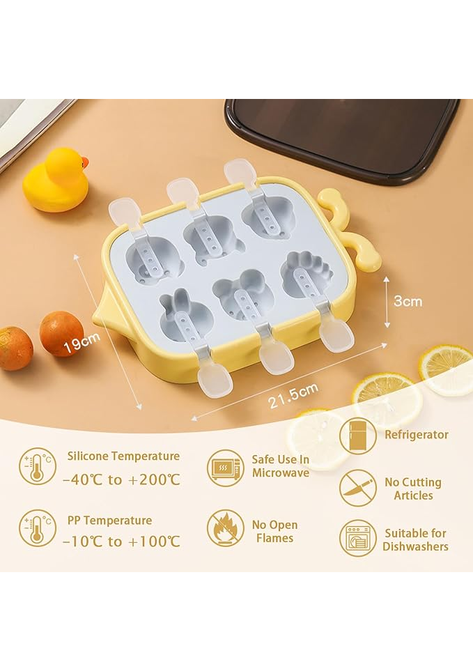 Forme din Silicon pentru Înghețată pe Băț, Reutilizabile, Fără BPA [3]