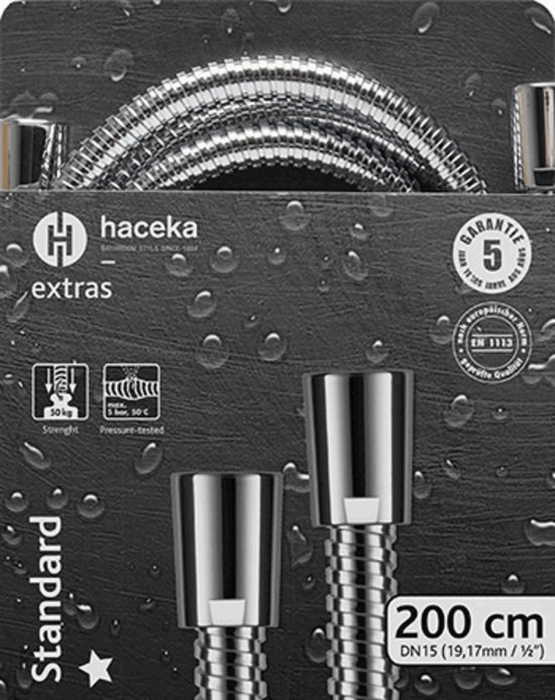 Furtun de dus Haceka Extra Standard,chrome, 200cm [2]