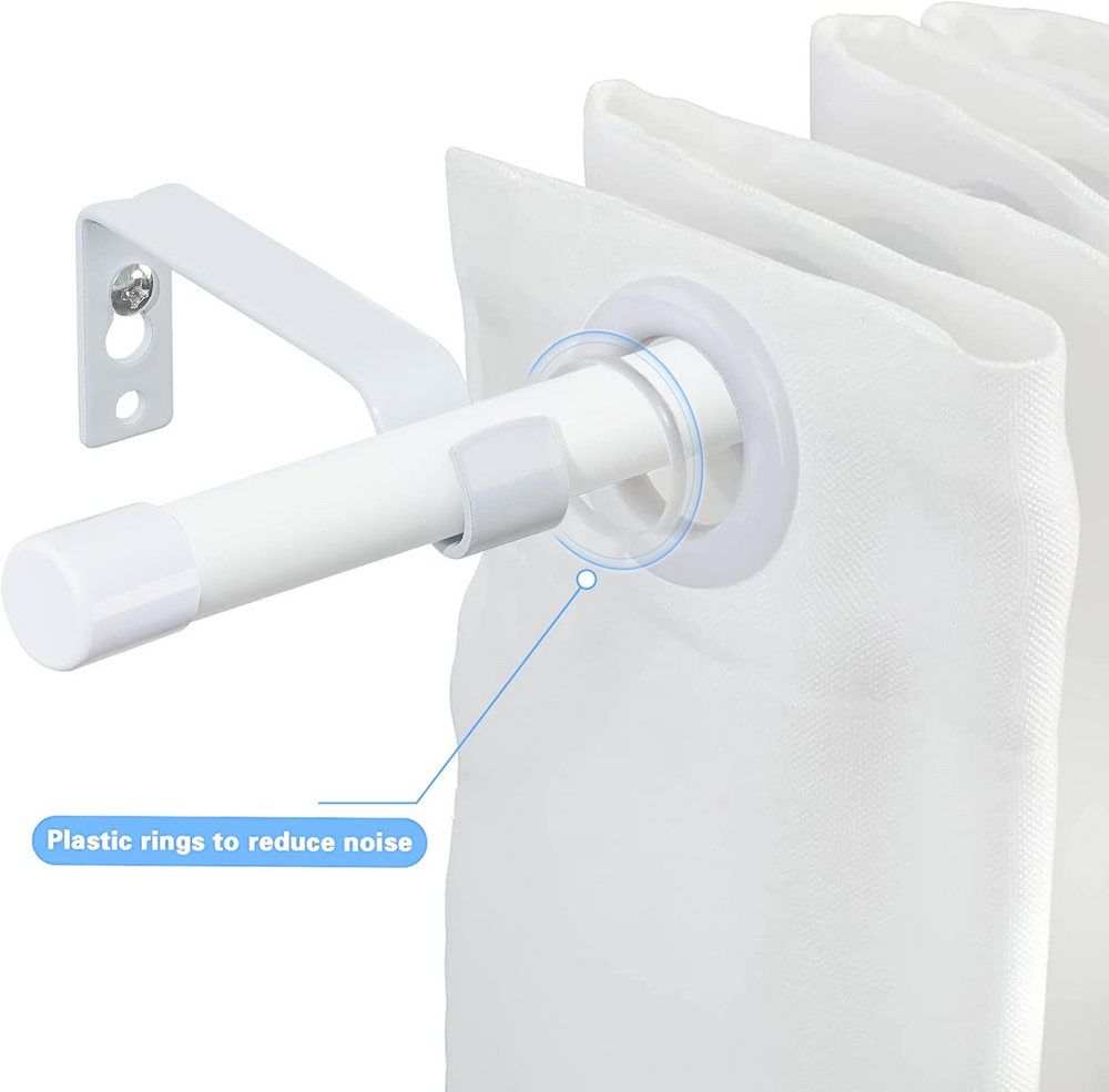 Galerie simpla extensibila de la 76 pana la 157 cm, metal, diametru 25 mm, alb, Inflation [2]