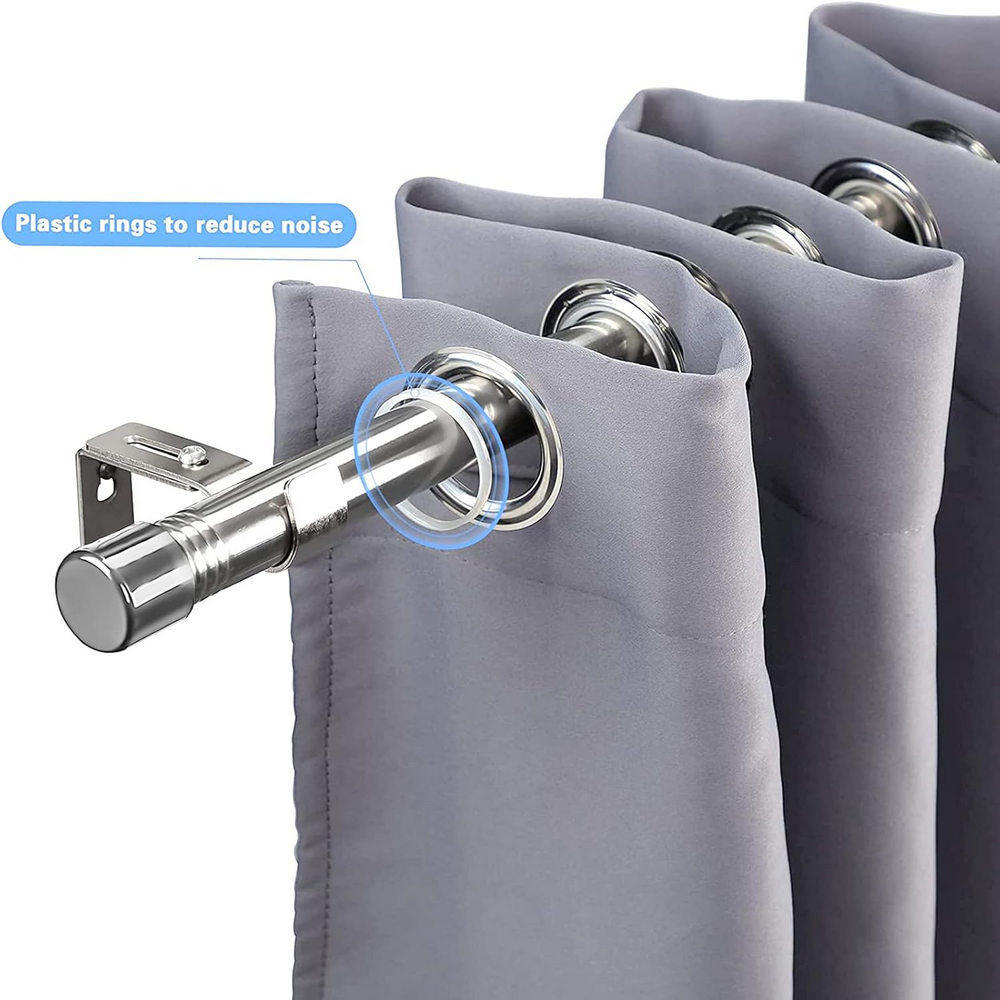 Galerie simpla extensibila de la 76 pana la 238 cm, metal, diametru 25 mm, argintiu, Inflation [4]