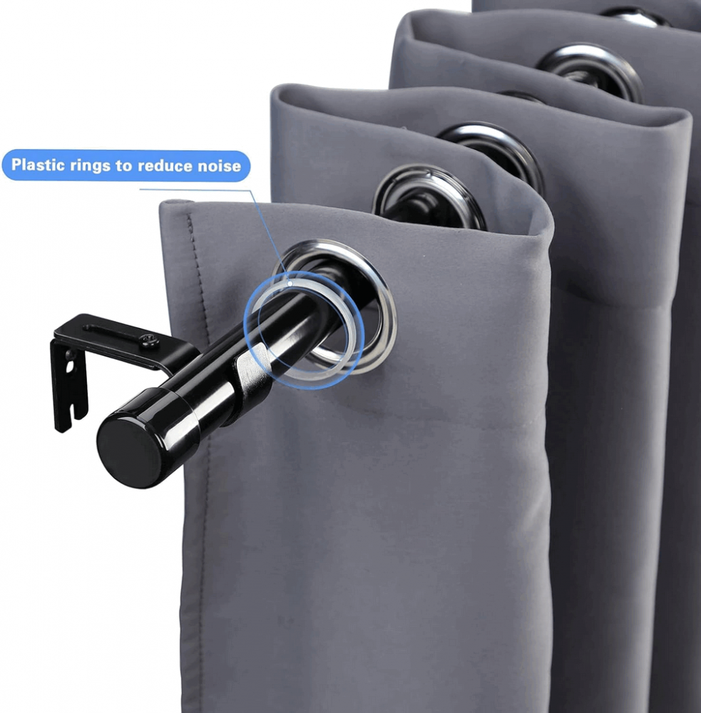Galerie simpla extensibila pana la 157 cm, metal, diametru 25 mm, negru, Inflation, YH2X [3]