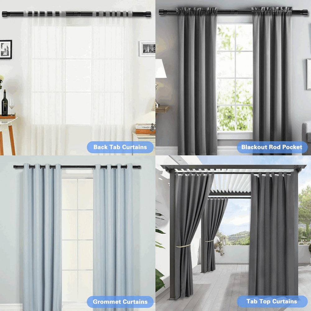 Galerie simpla extensibila pana la 157 cm, metal, diametru 25 mm, negru, Inflation, YH2X [4]
