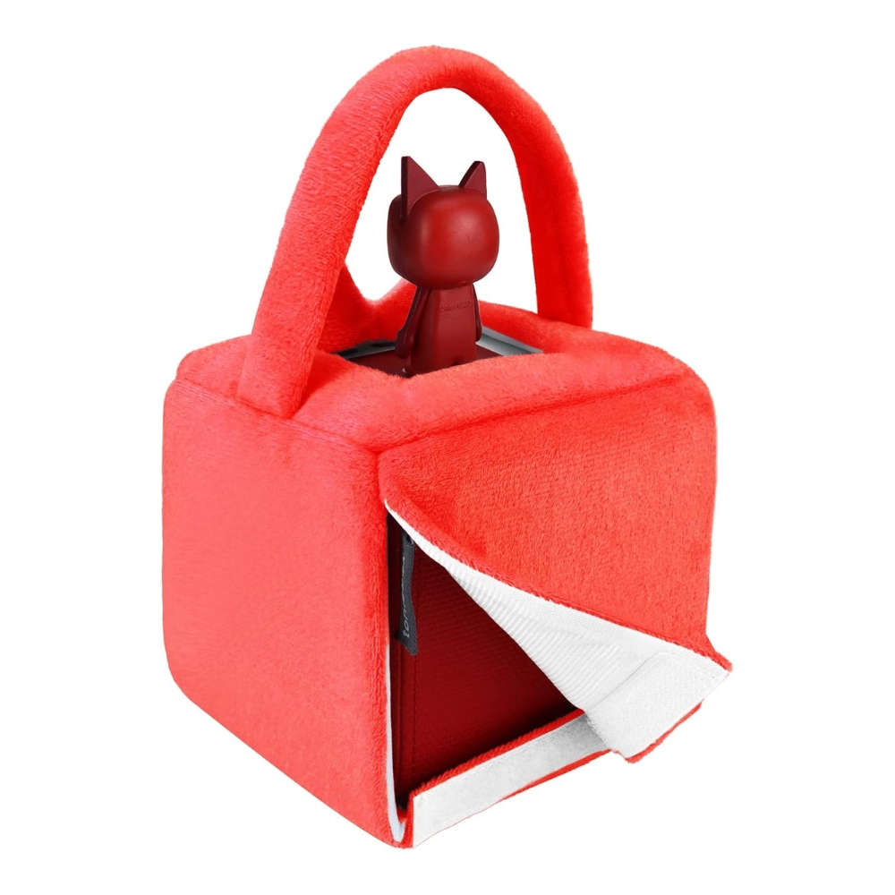 Geanta pentru Toniebox cu Husa Protectoare pentru Urechi Tonie, Plus, Rosu [2]