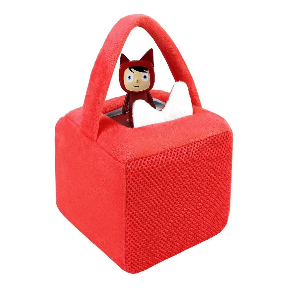 Geanta pentru Toniebox cu Husa Protectoare pentru Urechi Tonie, Plus, Rosu [1]
