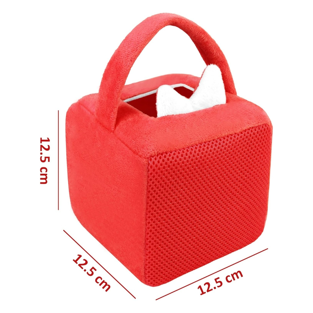 Geanta pentru Toniebox cu Husa Protectoare pentru Urechi Tonie, Plus, Rosu [4]