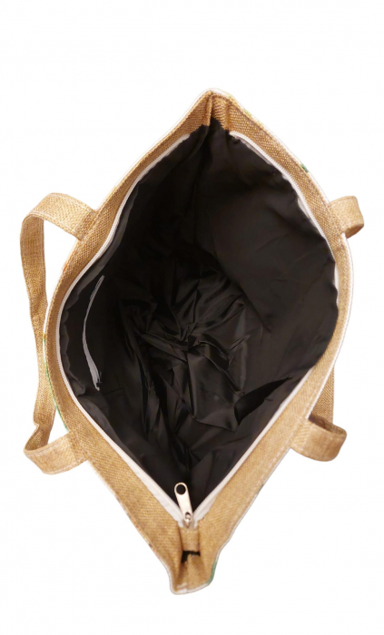 Geanta plaja, 44x35 cm, Imprimeu acvatic, 100% bumbac [2]