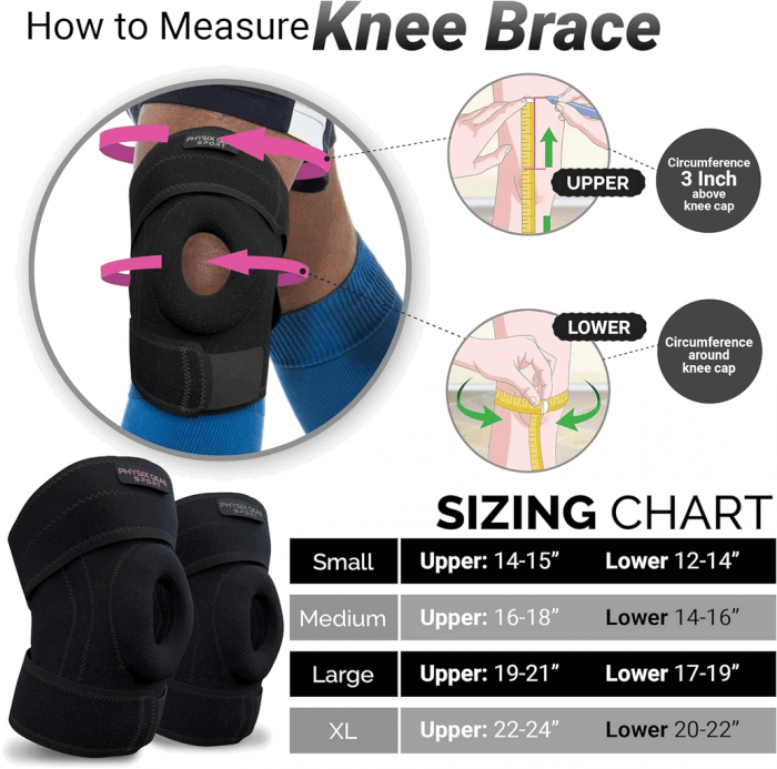 Genunchiera cu stabilizatori laterali şi curele ajustabile, Physix Gear, marime L [5]