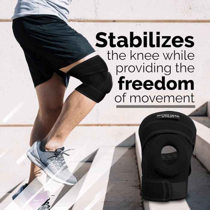 Genunchiera cu stabilizatori laterali şi curele ajustabile, Physix Gear, marime L [3]
