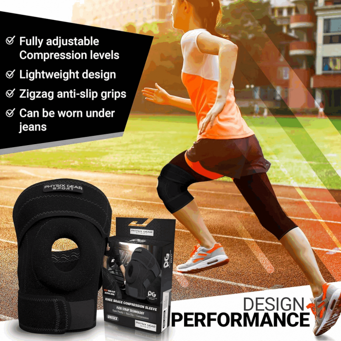Genunchiera cu stabilizatori laterali şi curele ajustabile, Physix Gear, marime L [4]