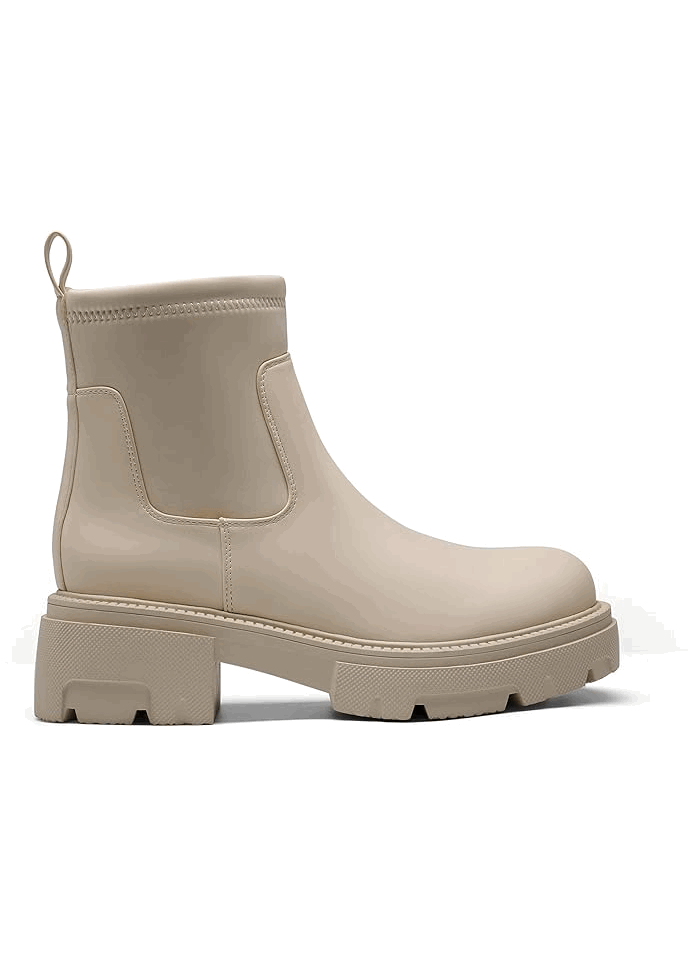 Ghete Chelsea de piele intoarsa ecologica, Dream Pairs, Bej deschis [2]