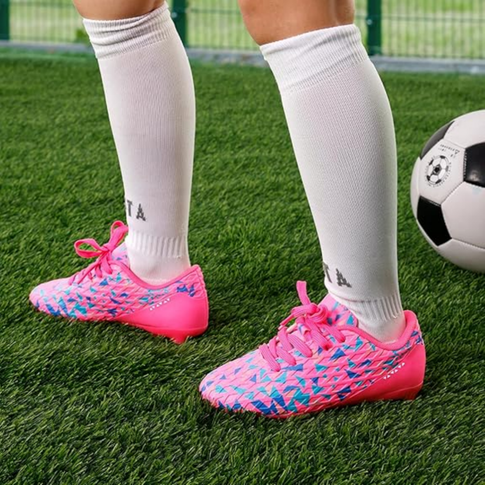 Ghete de Fotbal pentru Copii DREAM PAIRS, Pentru Băieți și Fete, Potrivite pentru Terenuri Tari, Fucsiam Marime 38 EU [5]