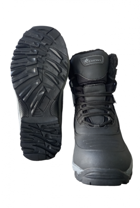 Ghete din piele matlasate dama, Vemont, Dintex technology, Negru, 36 [3]