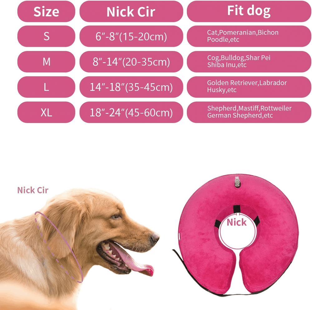 Guler Medical, Gonflabil si Protector pentru caini si pisici,T.T. WALK, marime M 20-35 cm, L2B1 [3]
