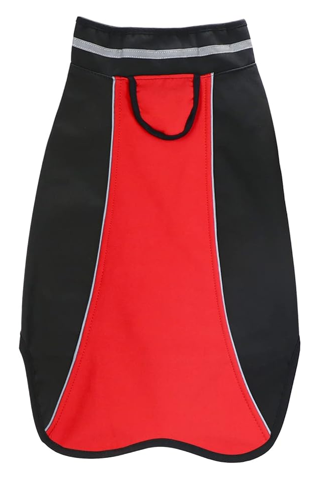 Haină de Iarnă pentru Câini, Reflectorizantă, Fleece Interior, Impermeabilă și Rezistentă la Vânt, cu Închidere Velcro, BOTEWO, Rosu [1]