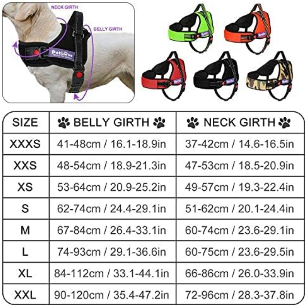 Ham pentru Caini, Reglabil, Captusit, Anti-Tractare, PetLove, Negru, Marimea XL [3]