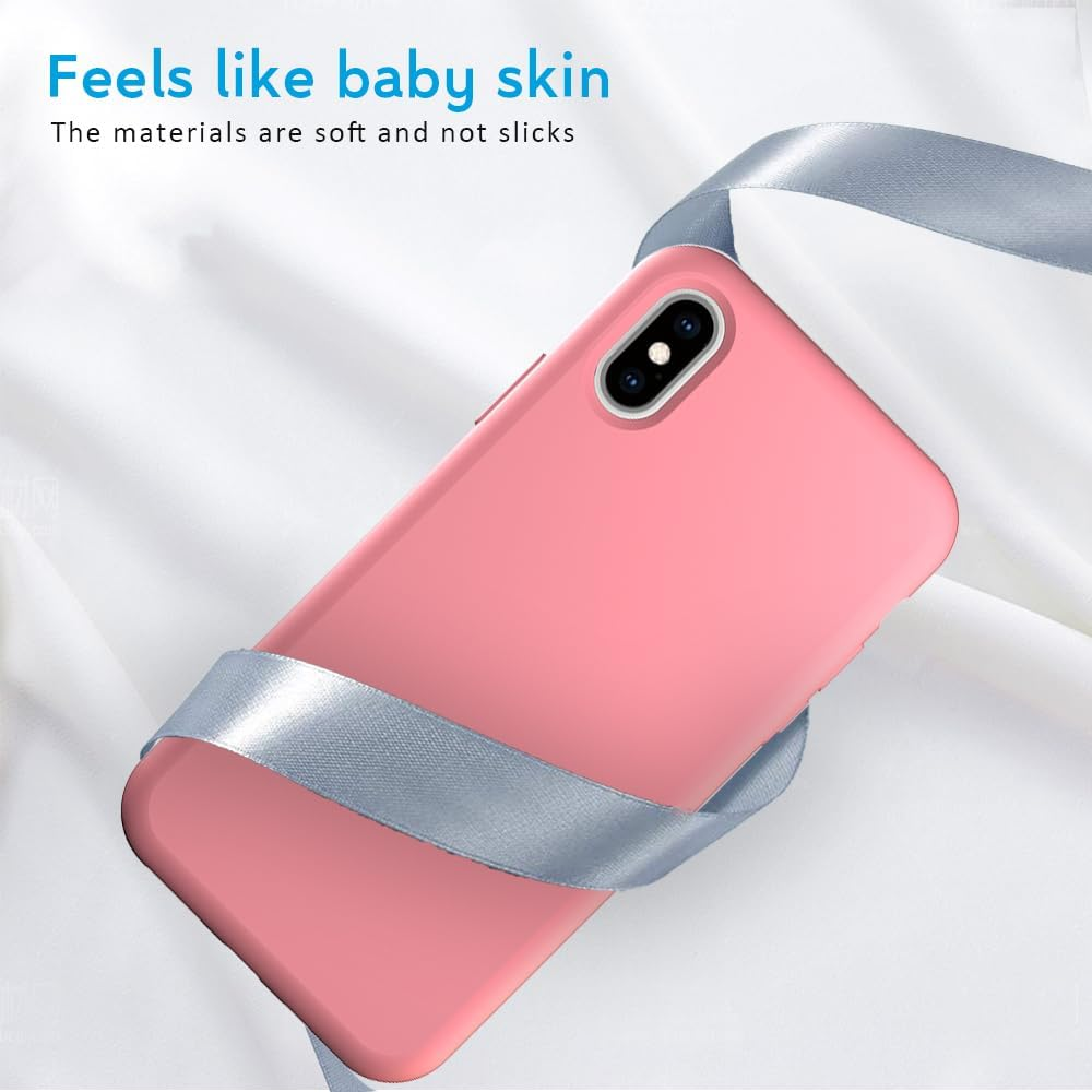 Husa Compatibila cu iPhone X / XS – TPU Semi Rigid cu Interior din Microfibra, Protectie Eleganta si Moale, Roz [5]