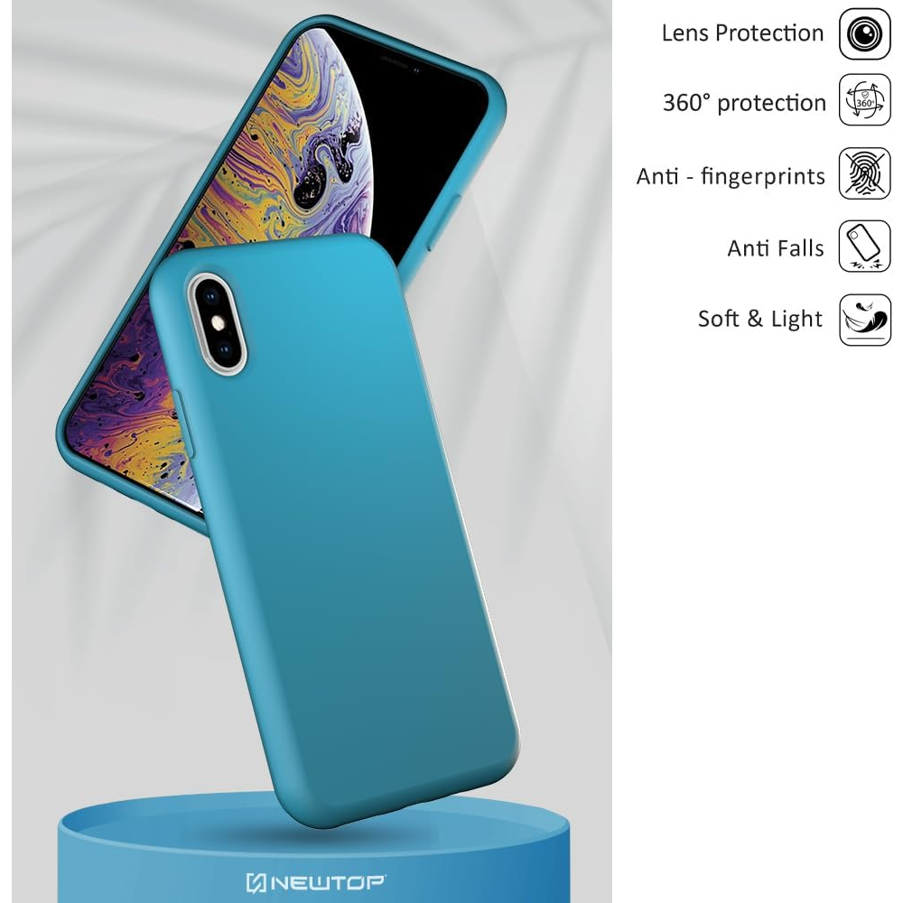 Husa Compatibila cu iPhone XR – TPU Semi Rigid cu Interior din Microfibra, Protectie Eleganta si Confortabila, Albastra [4]