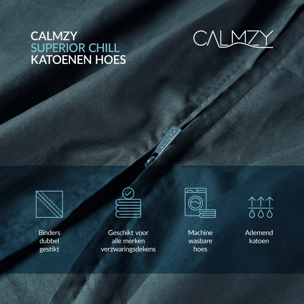 Husa cu fermoar pentru pilota, din bumbac 100%, Calmzy, cu dimensiunea 150/200 [5]
