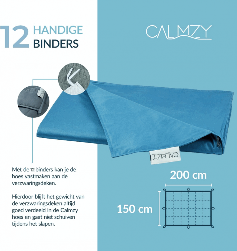 Husa cu fermoar pentru pilota, din bumbac 100%, Calmzy, cu dimensiunea 150/200 [2]