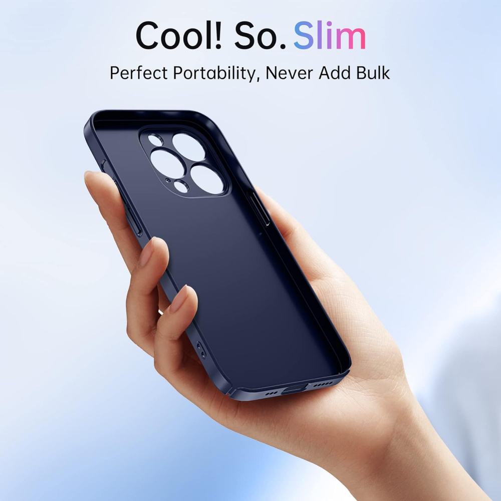 Husă Flyzoo din Silicon Lichid pentru iPhone 14 Pro 6.1, Anti-Amprentă, Rezistentă la Zgârieturi și Șocuri, Protecție Totală, Albastru Închis [4]