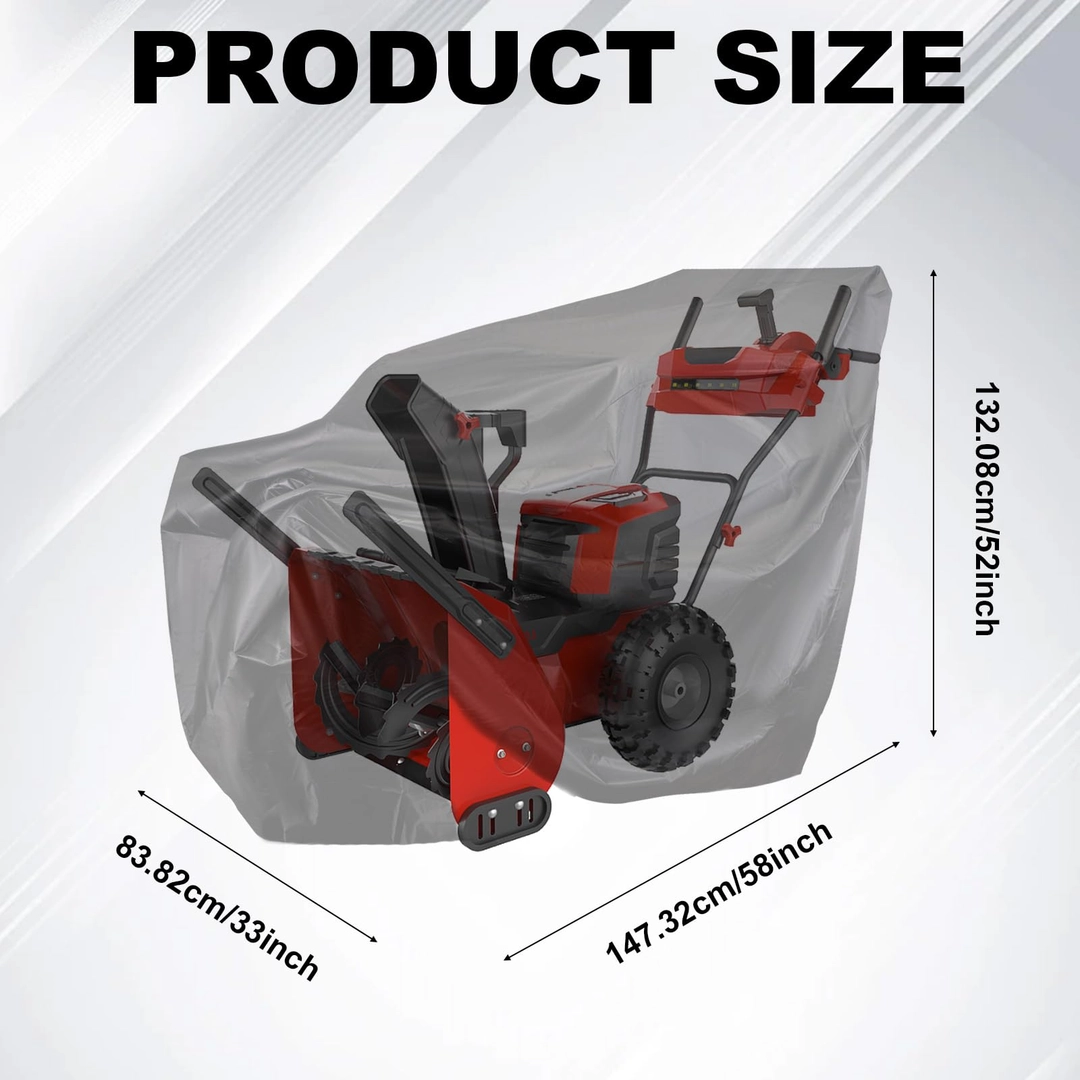 Husa freza zapada 147x132x84 cm, Oxford 600D impermeabila cu snur si catarama – potrivita si pentru motocultor si motosapa [2]