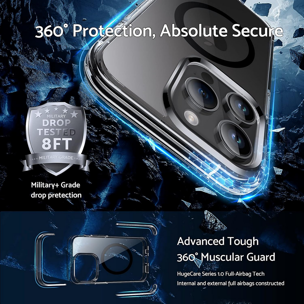 Husă Magnetică pentru iPhone 14 Pro (6.1"), TPU, MagSafe, FNDMIL, Transparent [6]