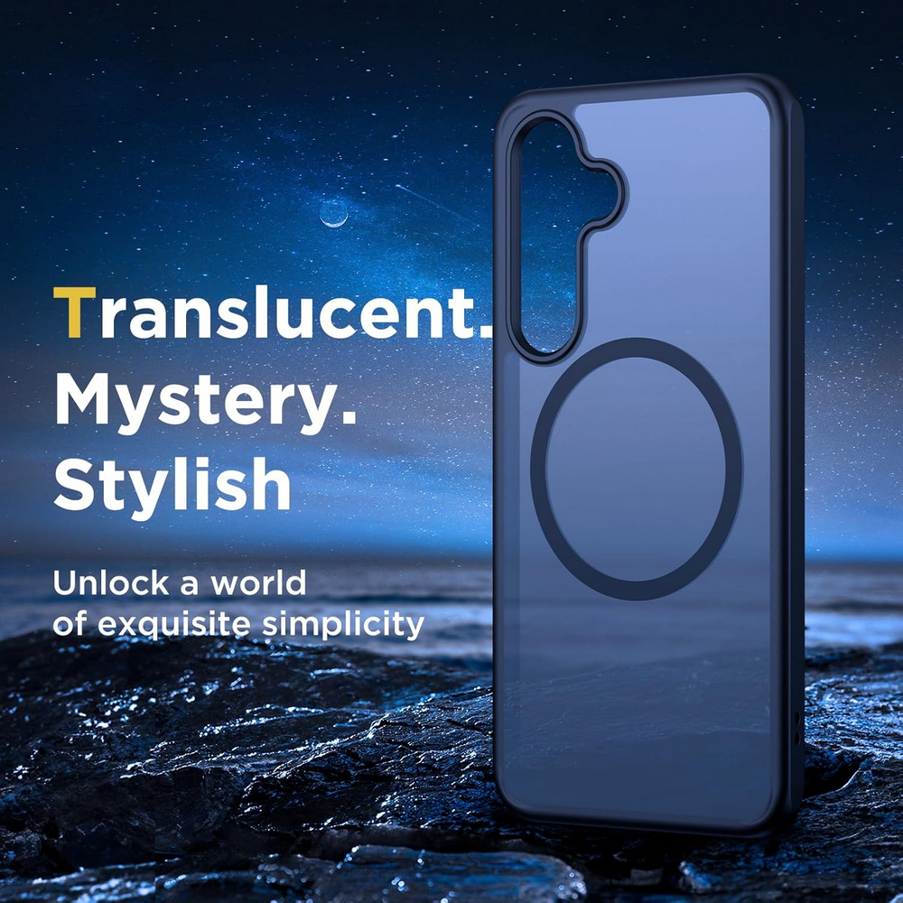 Husă Magnetică pentru Samsung Galaxy S24 (6.2"), Humixx, Protecție Anticădere 4.2 m, Compatibilă MagSafe, Slim, Mată, Rezistentă la Șocuri și Zgârieturi – Neagră [8]
