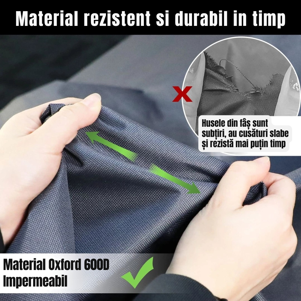 Husa mobilier gradina 135x135x71 cm Oxford 600D impermeabila anti UV gri antracit [5]