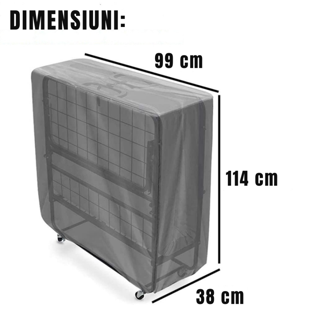 Husa impermeabila BOSKING pentru pat pliabil neagra cu fermoar 99.1 x 38.1 x 114.3 cm [2]