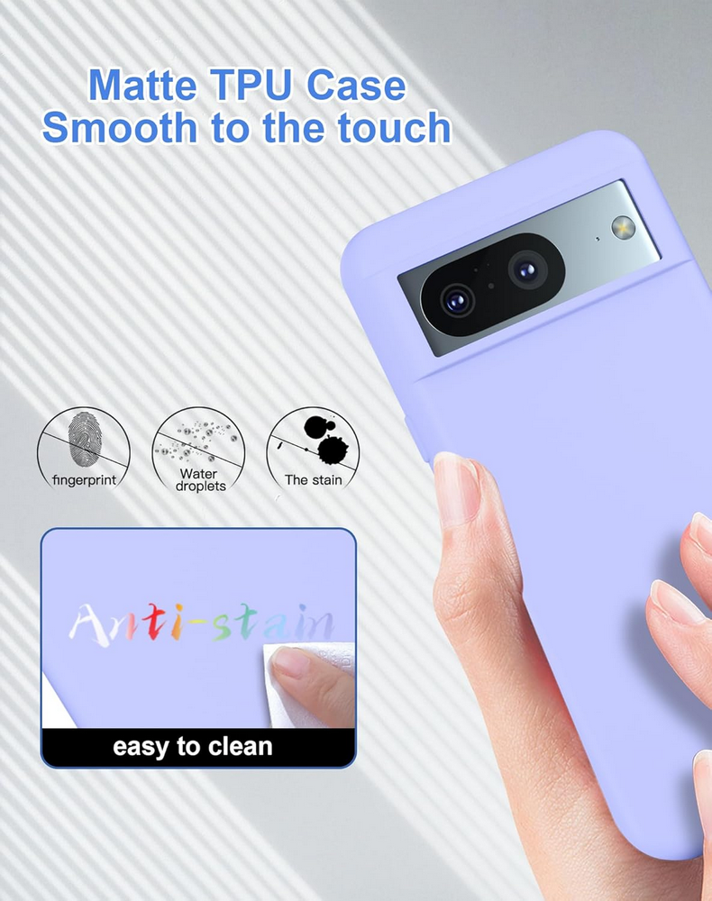 Husa pentru Google Pixel 8 2023, Silicon Lichid, Antisoc, Captuseala din Microfibra, Compatibila Wireless Charging,  Foluu, Mov [3]