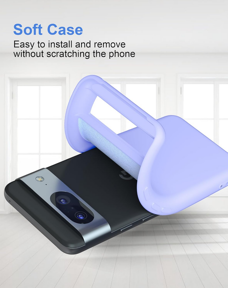 Husa pentru Google Pixel 8 2023, Silicon Lichid, Antisoc, Captuseala din Microfibra, Compatibila Wireless Charging,  Foluu, Mov [5]