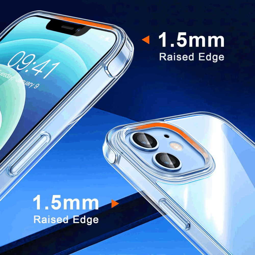 Husă pentru iPhone 12/12 Pro 6.1 inch, protecție anti-șoc, anti-ingălbenire, CANSHN, transparentă [2]