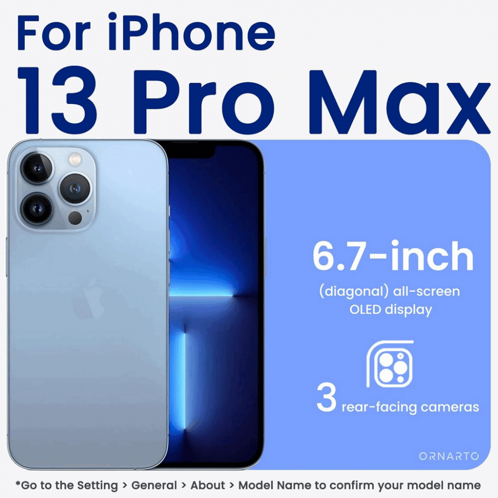 Husa pentru iPhone 13 Pro Max 6.7 inch, Silicon lichid anti-soc, ORNARTO, Albastru [5]