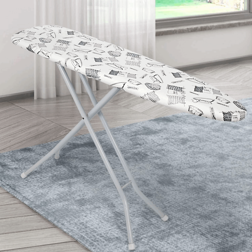 Husă pentru masă de călcat din bumbac, Curea elastică Rezistent la temperatură, Duwee, 122 x 38 cm [6]