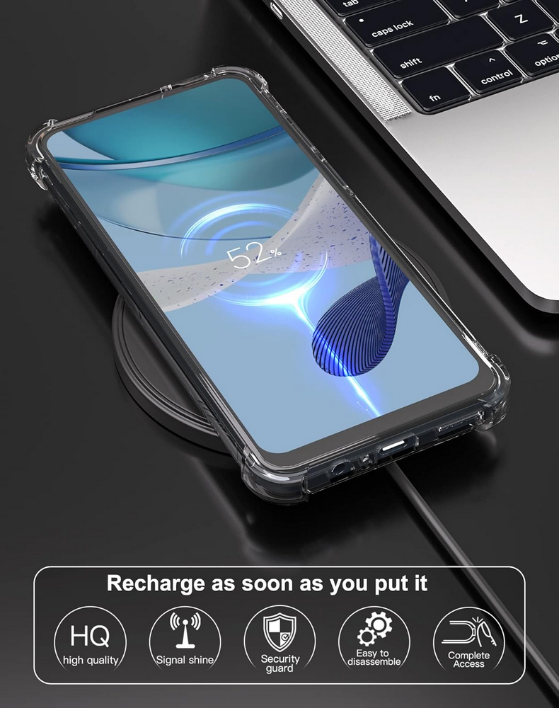 Husa pentru Motorola Moto G53 5G, Foluu, Transparenta, TPU Flexibil, Colturile Intarite, Antisoc si Rezistenta la Zgarieturi [7]