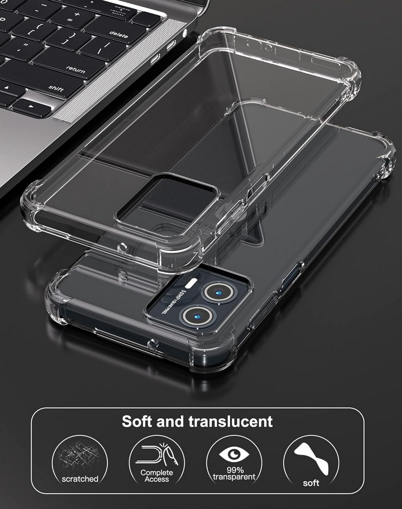 Husa pentru Motorola Moto G53 5G, Foluu, Transparenta, TPU Flexibil, Colturile Intarite, Antisoc si Rezistenta la Zgarieturi [6]
