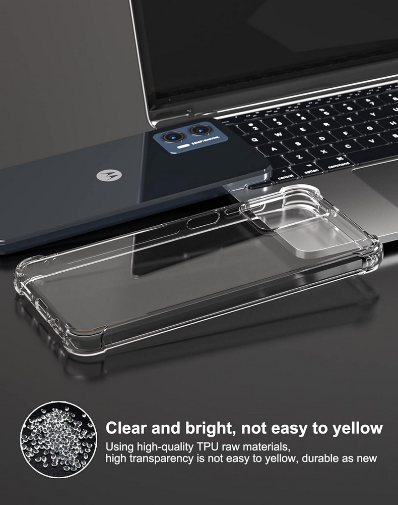 Husa pentru Motorola Moto G53 5G, Foluu, Transparenta, TPU Flexibil, Colturile Intarite, Antisoc si Rezistenta la Zgarieturi [5]